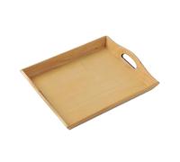 Baxnore Bandeja para Servir de Madera sólida con Asas, Bandeja de Desayuno rústico para Frutas de té de café, Organizador de Cocina de Granja Multi Funcional, decoración del hogar (Color de Madera)