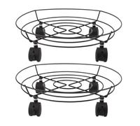 Baxnore Base de Soporte de Rodillo de Hierro con Frenos, Remolque de Planta de Soporte de Carga de 36 cm para Botes de Gas de baño de pies, múltiples Movilidad al Aire Libre