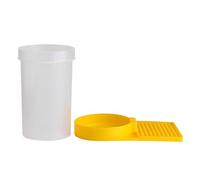 Baxnore Bee HIVE Feeder Tazón de plástico para Beber Agua de Abeja, no Duradero, Ligero, comedero de Entrada para Apicultura de Primavera y Verano, Amarillo Transparente, 2,76 x 5,