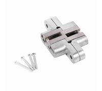 Baxnore Bisagras invisibles para gabinetes de 180 grados Bisagras ocultas cruzadas de aleación de zinc Bisagras ocultas resistentes a la corrosión para gabinetes de cocina Puertas (94mm)