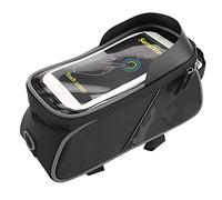 Baxnore Bolsa de Montaje para teléfono TPU Pantalla táctil Bolsa de Tubo Superior Almacenamiento de Marco Frontal con Cubierta Parasol para Bicicleta de Carretera Bicicleta de Mont