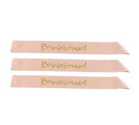 Baxnore Bride To Be Sash Faja Nupcial Accesorio De Boda Juego De 3 Piezas Tela De Satén De Doble Cara Rosa Cómodo Diseño De Fuente Brillante Elegante Para Despedida De Soltera Desp