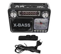 Baxnore BT Sintonización Manual Estilo Retro Portátil Am FM SW con Reloj Luminoso Negro 3 Opciones de energía Recepción para Acampar al Aire Libre Uso en Interiores