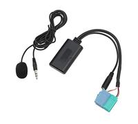 Baxnore Cable Adaptador de Audio Entrada AUX 5.0 con Micrófono para Estéreo de Auto Reemplazo para Radios Mexico Traffic Pro DTM Indianapolis Grand Prix Monza 14Pin 25cm Negro
