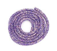 Baxnore Cadena de eslabones de lentejuelas de colores, 3.3 ft, suministros para manualidades de costura, accesorios de ropa, decoración del hogar, bolsas de ropa, morado, rojo, ama (Morado 1 metro)