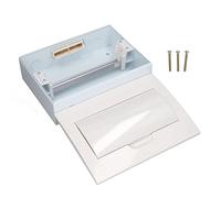 Baxnore Caja de distribución de energía de 12 vías con montaje en riel DIN Caja eléctrica de metal resistente Caja de panel de montaje en superficie para uso comercial industrial d