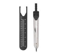 Baxnore Calibradores de ECG profesionales, herramienta de medición de acero inoxidable con regla de 0 a 2,4 pulgadas y brújula de dibujo para enfermeras, médicos, monitoreo de frec (Negra)