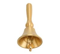 Baxnore Campana de llamada manual, fácil limpieza, Material DE LATÓN portátil, 13x6,5 cm, campanas de mano decorativas para cena, Catering y cocina