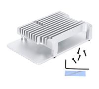 Baxnore Carcasa de aleación de Aluminio de 4 Carcasas, Cubierta Protectora Duradera, Carcasa de Placa Base con Soportes de Ventilador de refrigeración para Modelo 4B 4GB 8GB, Color