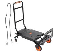 Baxnore Carretilla de mano plegable de alta resistencia, capacidad de 330 libras, carrito con plataforma móvil plegable 2 en 1, carrito con plataforma móvil portátil para equipaje