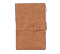 Baxnore Cartera con Bloqueo RFID para Pasaporte, Funda para Pasaporte de Viaje de Cuero PU Vintage con múltiples Ranuras para Tarjetas, Tarjetero de vacunación para Mujeres, Hombre (Cafetería)