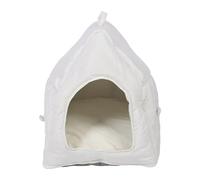 Baxnore Casa para Gatos para Interiores, para Todas Las Estaciones, Cama para Perros, Suave y cómoda Cueva escondida para Gatos, Perros, Animales pequeños, Refugio Acogedor portáti (Beige)