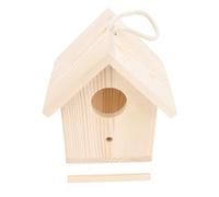 Baxnore Casa para pájaros Grande de Madera con Ventana de acrílico Transparente Casa para pájaros Colgante al Aire Libre para jardín Patio atrae pájaros pequeños Comedero para pája