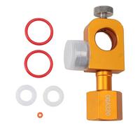 Baxnore CGA320 Adaptador de recarga de CO2 con manómetro carbonatador de refresco de aleación de aluminio y acero inoxidable de primera calidad rápido para DUO Soda Maker uso domés