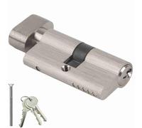 Baxnore Cilindro de cerradura abierta simple de cobre Cilindro de cerradura de puerta de dormitorio con llaves Actualización de protección de seguridad 100000 veces de apertura par (Largo=60mm（30/30）)