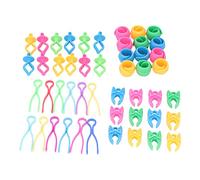 Baxnore Clips de soporte de bobina, abrazaderas de fijación de carrete de 48 piezas, clips de colección de hilos de plástico y silicona para bordados, organizadores de manualidades