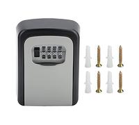 Baxnore Combinación de Llave de Llave de 4 dígitos montada en la Pared Organizador de Caja de Almacenamiento de Seguridad Segura Clave de aleación de Aluminio Duradera Segura para