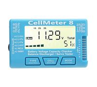 Baxnore Comprobador Digital de capacidad de batería, medidor de voltaje LCD para LiPo Life Li Ion NiMH Nicd cell RC hobby monitor de batería de 2 a 8S