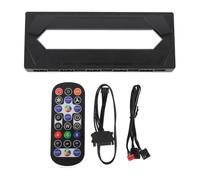Baxnore Concentrador de ventilador ARGB PWM, 1 a 10 puertos, alimentado por, 5V, 3 pines, divisor de ventilador con cubierta para PC con Base para carcasas de ordenador de escrito (Negra)