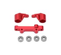 Baxnore Conjunto de conjunto de grupo de dirección de aleación de aluminio, piezas mejoradas de coche RC para camión LOSI 1/18 Mini T 2,0 2WD, dirección de precisión duradera (Día)