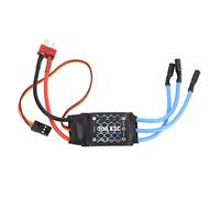 Baxnore Controlador de velocidad eléctrico RC 30A ESC sin escobillas con enchufe en T Cable largo Función de encendido de seguridad Control de velocidad delicado para aviones de al