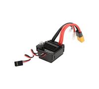 Baxnore Controlador de velocidad ESC 80A cepillado RC con enchufe BEC y XT60 de 7,4 V 6,4 V 5A Protección múltiple y programación sencilla para coche RC cepillado 1/10 Negro 42x35x