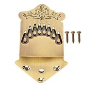 Baxnore Cordal de mandolina de 8 cuerdas Cordal de mandolina con patrón de plumas Reemplazo de cordal de metal de primera calidad de color bronce para mandolina de 8 cuerdas y actu