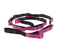 Baxnore Correa elástica para yoga de primera calidad, banda elástica para ejercicios para entrenamiento de flexibilidad, entrenamiento en casa, pilates y rehabilitación, correas de (Rosa roja)