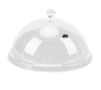Baxnore Cubierta de cúpula con puerto de goma, tapa de cóctel de comida de plástico transparente, accesorio universal para tazones de platos, cubierta de exhibición de cocina para (L)