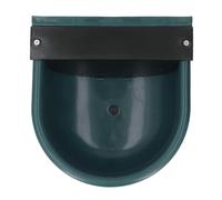 Baxnore Cuenco de Agua para Ganado ABS Resistente, Bebedero de Agua Potable para Animales de Gran Capacidad con Orificio de Drenaje para Ganado, ovejas, Caballos, Granja, Rancho (Verde Oscuro)