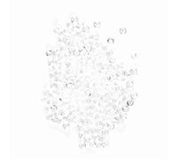 Baxnore Cuentas acrílicas de 3 mm, 1000 piezas, relleno de jarrón, decoración para fiesta de boda, suministros para manualidades DIY, rosa desnuda, roja, brillante como gemas para (Transparente)