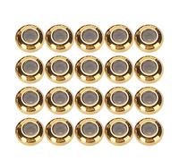 Baxnore Cuentas espaciadoras de acero inoxidable de 20 piezas, cuentas redondas sin costuras, espaciadores de joyas doradas para collares de pulseras, suministros de cuentas de man