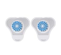 Baxnore Desodorante Bloque Triangular Orinal Desodorante Bola Anti Obstrucción A Prueba de Aerosol Eliminador de Olores para Baños Oficinas Escuelas Paquete de 2 Material PP con Ac