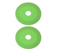 Baxnore Disco de corte de vidrio, 2 uds., 22mm, ID, 100mm, OD, 15mm, ancho de, 1mm de espesor, hoja de sierra de diamante para azulejos, botella de vino de cristal (Verde)