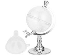 Baxnore Dispensador de cerveza de barril en forma de tierra de 3,5 l, vertedor de bebidas de alta capacidad con tapa transparente para bar, club, fiesta, uso doméstico, material ac