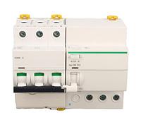 Baxnore Disyuntor 3P Plus N 400 V CA Protección contra fugas Interruptor de aire con doble clip de bloqueo para seguridad de distribución de energía industrial comercial residencia (10A)