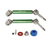 Baxnore Eje de transmisión RC Aleación de aluminio de acero Ejes de transmisión traseros CVD de 12 cm para SLASH 1/10 Piezas de mejora de transmisión de metal de alto rendimiento R (Verde)
