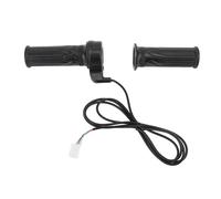 Baxnore Empuñadura de acelerador eléctrico universal 22 mm 25 mm 3 cables 12 V 72 V Empuñadura de acelerador giratorio Construcción de metal de goma resistente para MiniMoto Dirt B