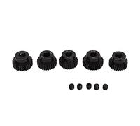 Baxnore Engranaje de engranaje de piñón de 48dp de alto rendimiento de acero de aleación de molibdeno de cromo RC RC para 1/10 RC CAR 5.0 mm Eje 25t 26t 27t 28t 29t Black Glossy An