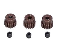 Baxnore Engranaje de piñón de motor RC 48DP 17T Juego de engranajes de piñón de acero Eje de 3,175 mm 3 piezas Engranajes de piñón resistentes y duraderos para motor cepillado sin