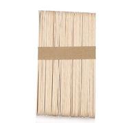Baxnore Espátula para cera de madera, depresor de lengua, aplicador Facial, depilación, palos para cera para salón, Spa, uso profesional, seguro para madera, 50 Uds.