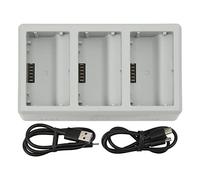 Baxnore Estación de Dron Inteligente, Rápido, Eficiente, Hub de Batería de 3 Puertos para Mini 3 Pro Mini 3, Hub Portátil de Plástico Gris para Pilotos de Drones