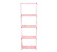 Baxnore Estante de Almacenamiento de estantería de pie, Estante de Organizador de múltiples Capas para Dormitorio de Sala de Estar, Marco de Tubo galvanizado con Tela no Tejida, 42 x 26 x (Cherry)