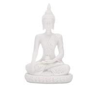 Baxnore Estatua de Buda Sentado meditando Hecha a Mano, Figura Tallada en Piedra Arenisca, artesanía para decoración del hogar, Adorno de Mesa, Regalo Budista de 4,3 Pulgadas (2)