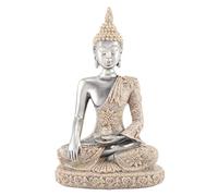 Baxnore Estatua de Buda Sentado meditando Hecha a Mano, Figura Tallada en Piedra Arenisca, artesanía para decoración del hogar, Adorno de Mesa, Regalo Budista de 4,3 Pulgadas (como se Muestra en la