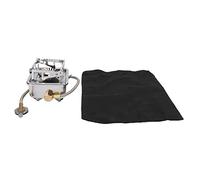 Baxnore Estufa de campamento al aire para acampar mini dividido plateado de aluminio de aluminio estufa de cassette a prueba de viento con manguera