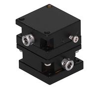 Baxnore Etapa deslizante de precisión Engranaje manual Giratorio Ajuste fino Guía de de milano Plataforma de desplazamiento Aleación de aluminio de 25x25 mm para instrumentos ópti