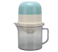 Baxnore Exprimidor manual portátil Mini vaso exprimidor para jugo Diseño de extrusión eficiente para jugo fresco en cualquier momento y lugar Hogar Viajes Oficina Uso al aire libre (azul cielo)