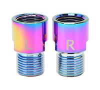 Baxnore Extensores de Pedal de Bicicleta Kit de extensión de Pedal de Ahorro de Esfuerzo con protección de Rodilla de Acero Premium para Ciclistas Ciclistas de montaña Paquete de 2 (15mm)