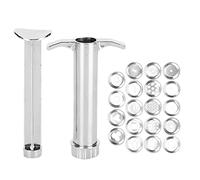 Baxnore Extrusora de arcilla profesional de aleación de aluminio con 19 boquillas para modelado, horneado, decoración y manualidades. Kit de herramientas duradero.